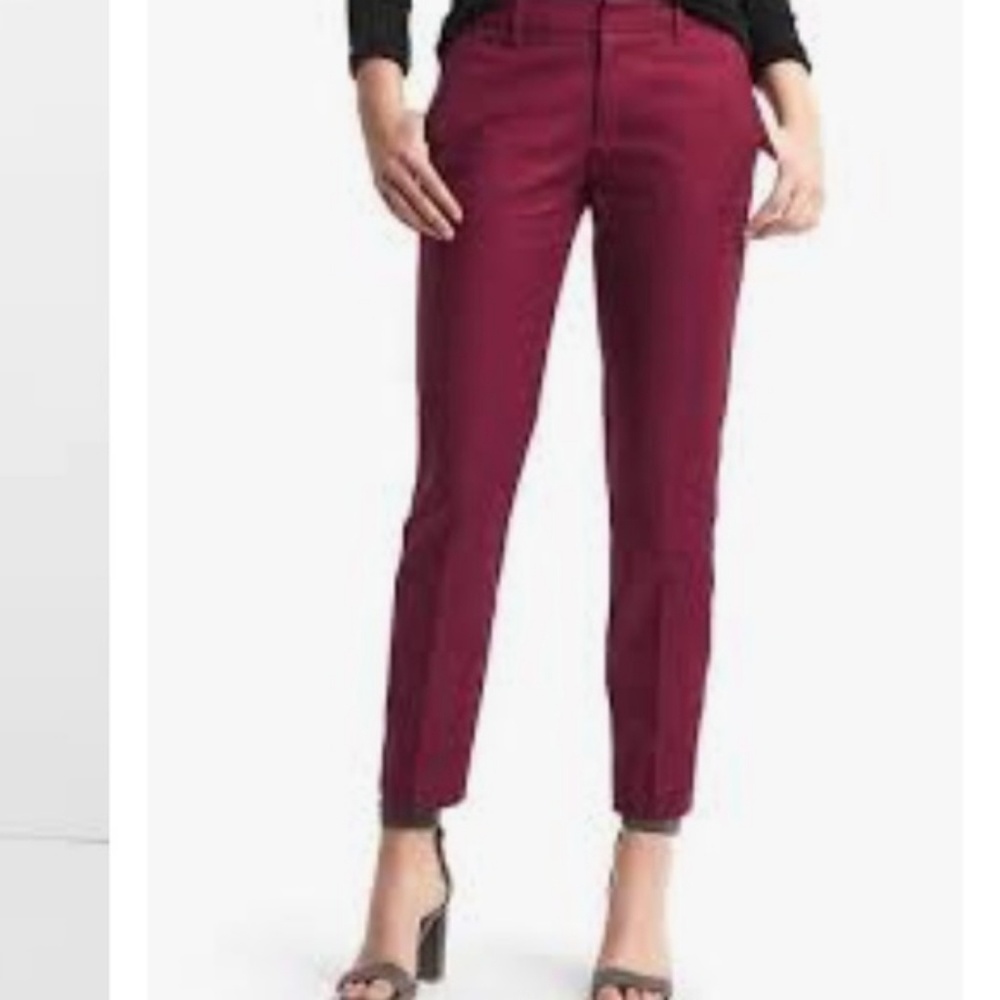 Gap Slim Crop Pants, Burgundy - Size 8R